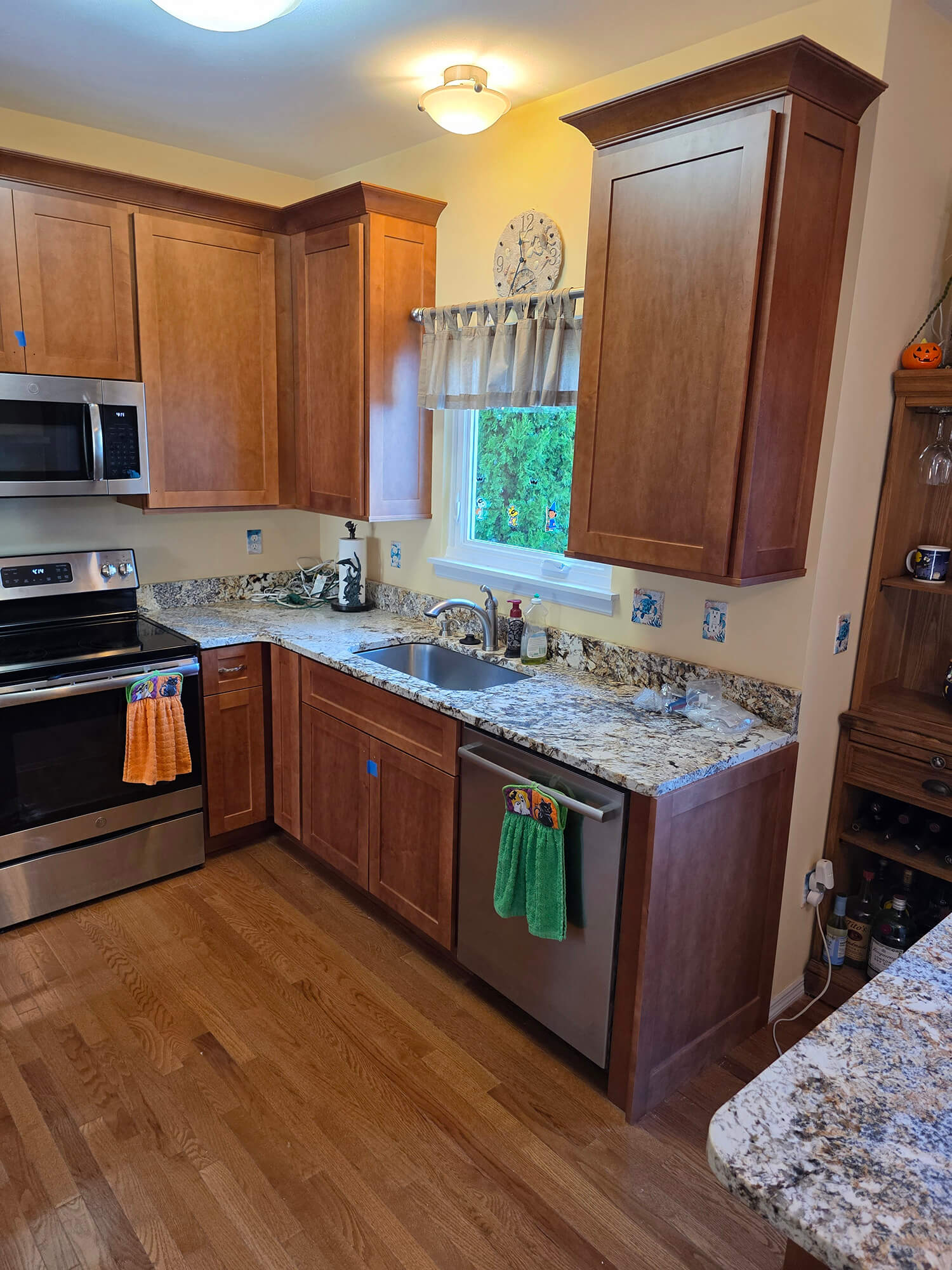 Kitchen cabinet refacing with updated hardware - St. Louis